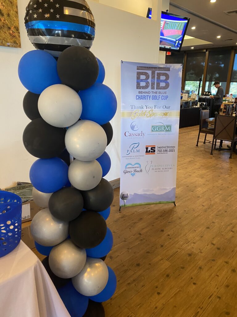 Behind the Blue Charity Golf Cup Sponsor - Event sign