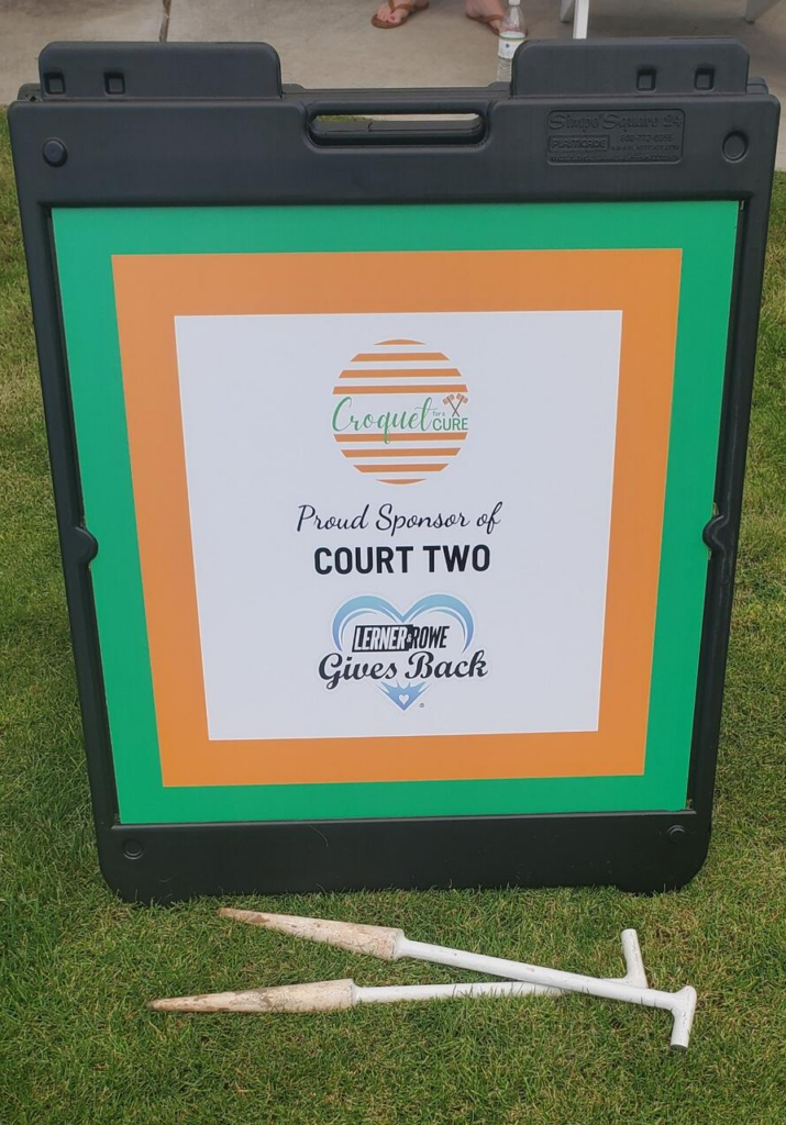 Croquet for a cure sponsor sign