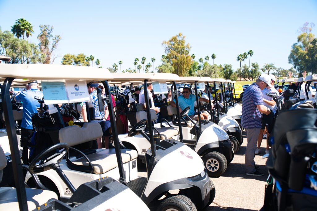Golf carts at Charity Golf Classic