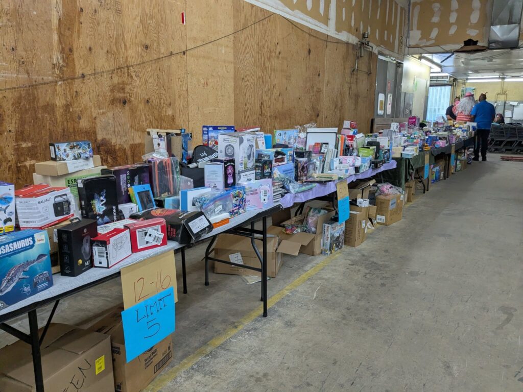 Holiday Blitz gift table for adults