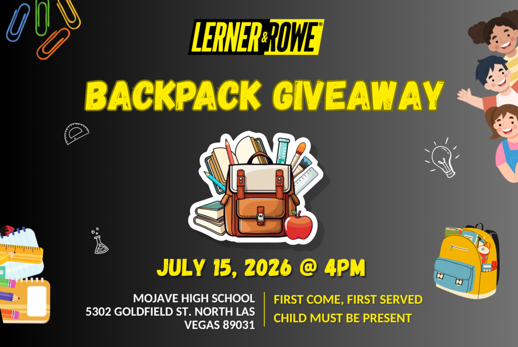 Lerner and Rowe North Las Vegas Backpack Giveaway 2026