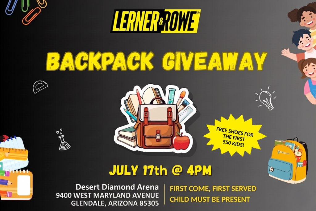 Glendale Backpack Giveaway Diamond Arena 2026