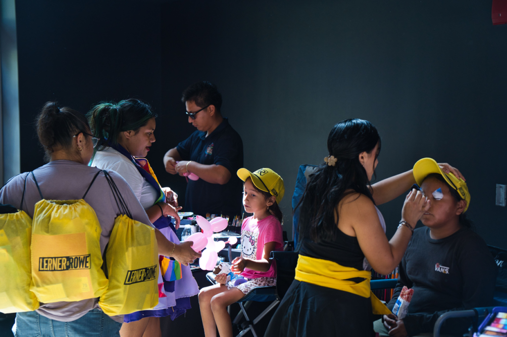 Glendale Backpack Giveaway face painting - Lerner and Rowe